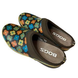 BOGS Garden Clog Shoes Women's Size 7 Floral Rubber Neoprene Slip On